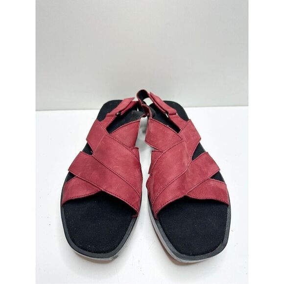 Munro‎ Sandals Womens Size 8 Red Slingback Open Toe Micah Shoes - Picture 5 of 10